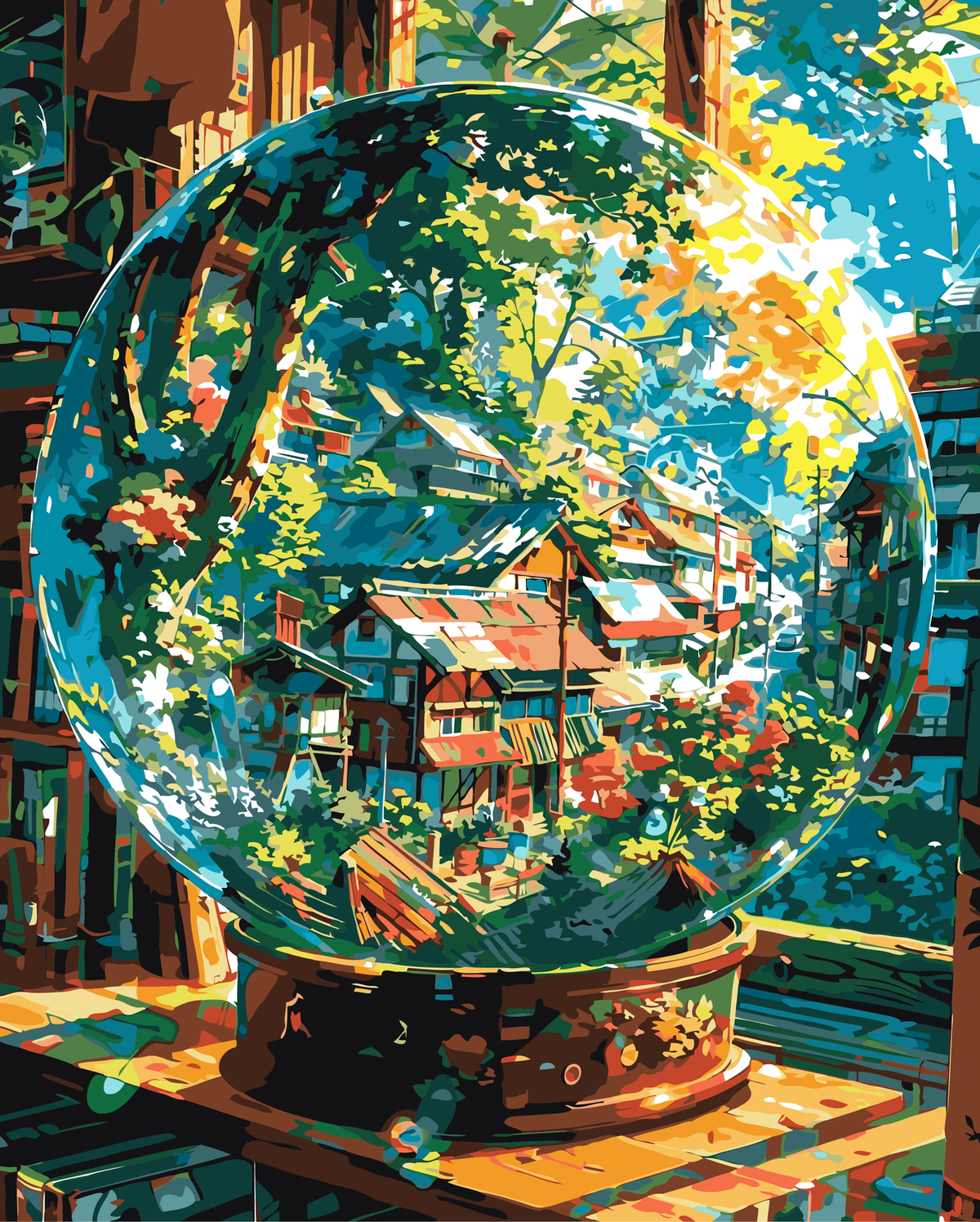 Enchanted Forest Terrarium original diamond painting artwork