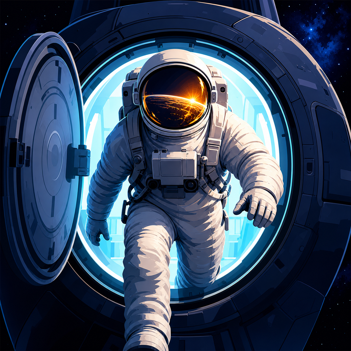 First Step Into Space original diamond painting artwork