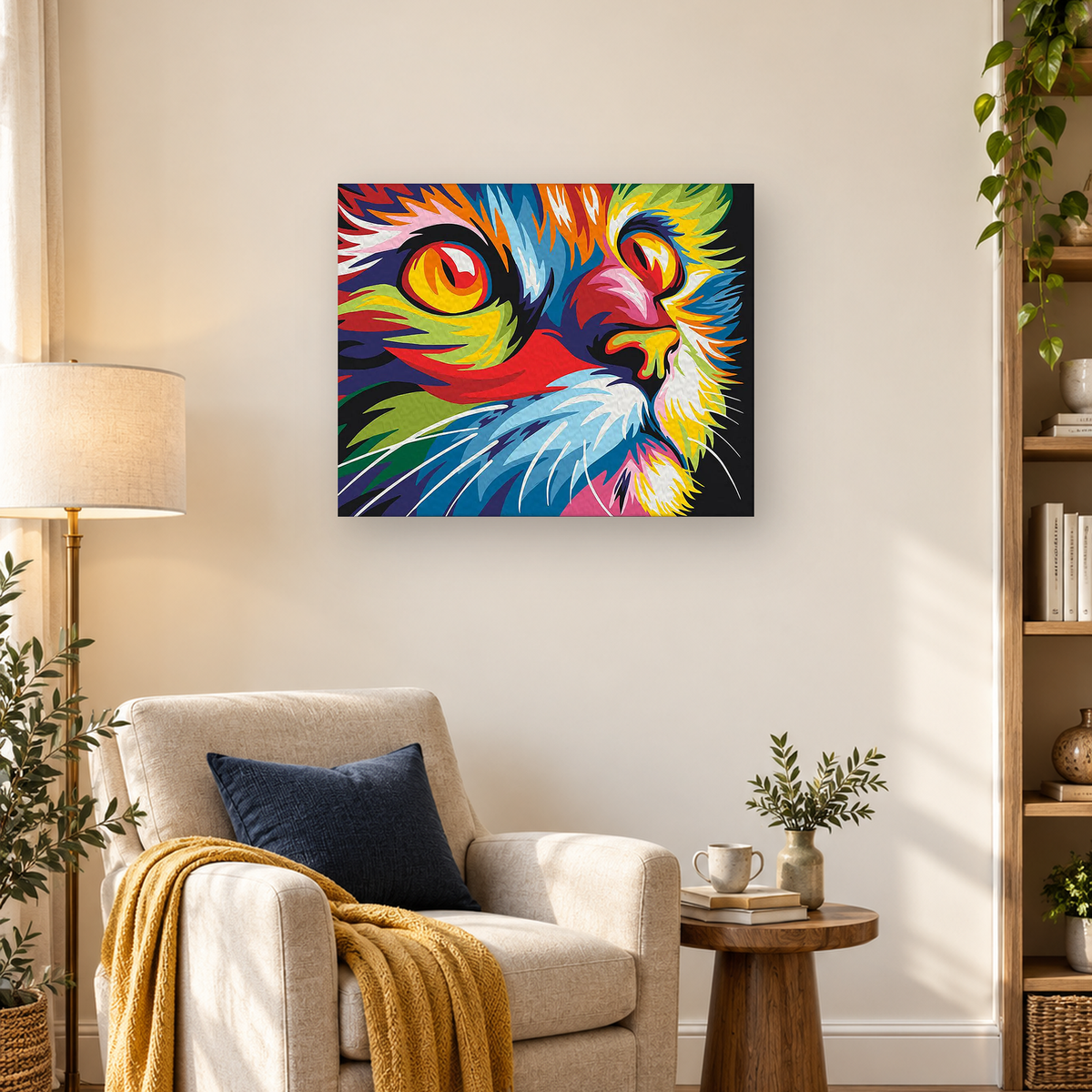 Abstract close-up of two colorful birds with enlarged eyes and layered feathers on a black background — 03_lifestyle_hero