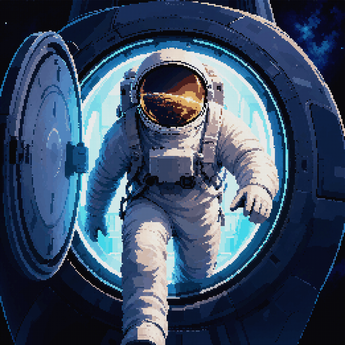 First Step Into Space diamond painting effect
