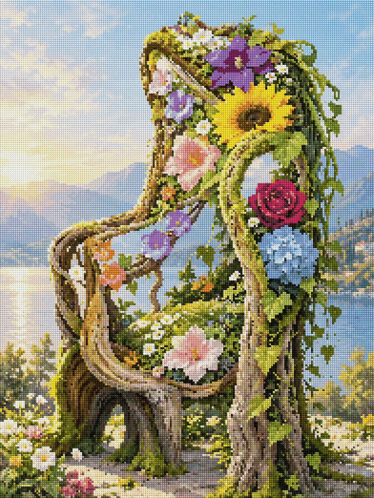 Enchanted Flowering Tree Arch diamond painting effect