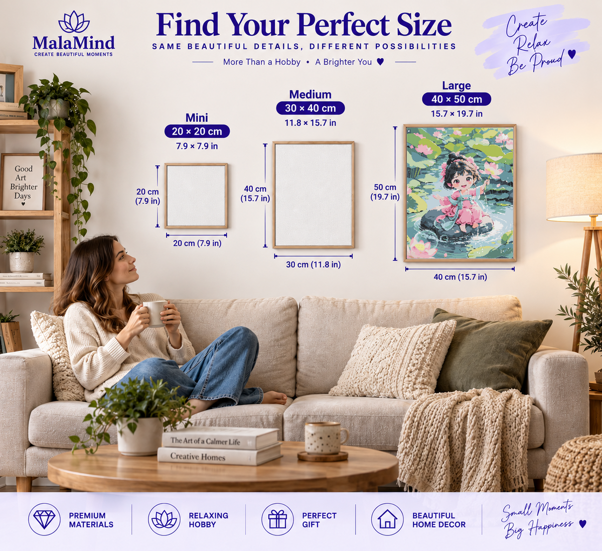 Lotus Pond Dream size comparison