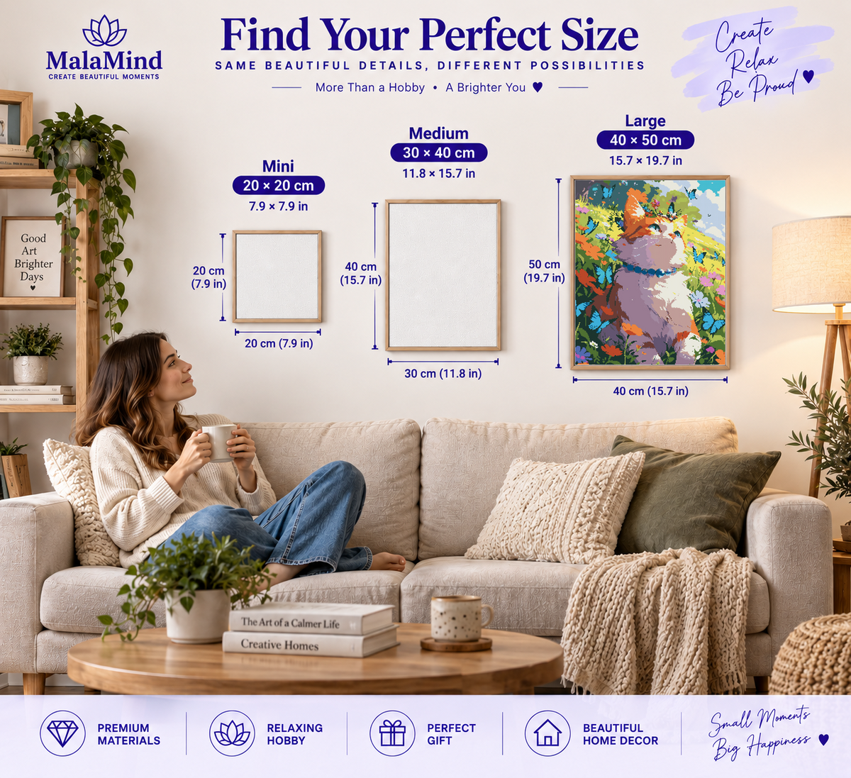 Butterfly Garden Cat size comparison