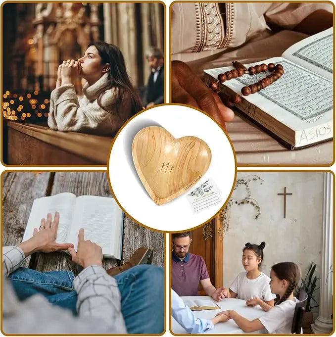 Generic Heart Prayer Bowl with Cards - Religious Gifts