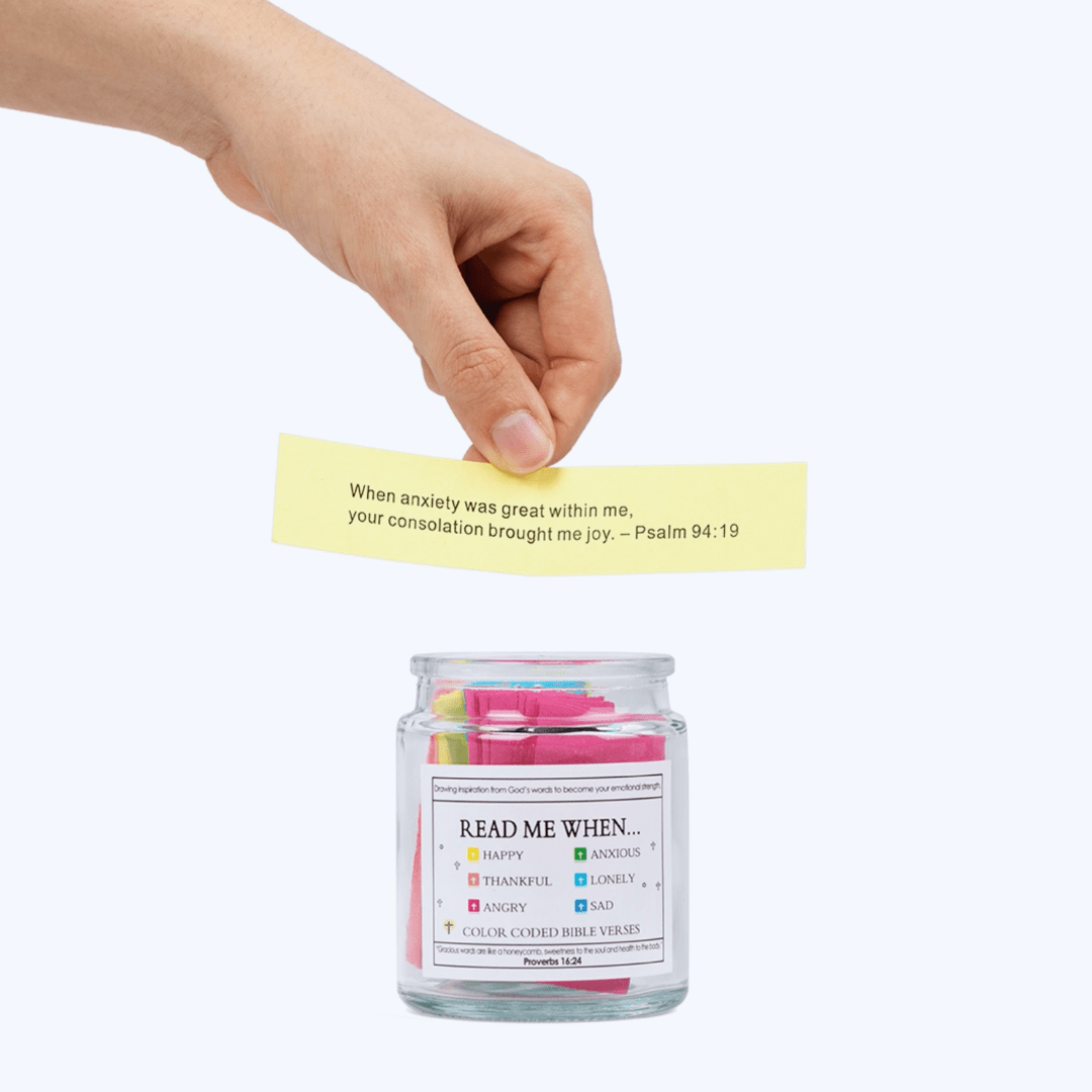 Handmade 90 Day Bible Verses Jar