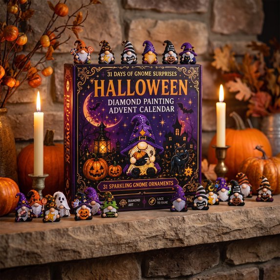31 Days of Gnome Surprises Halloween Diamond Painting Advent Calendar