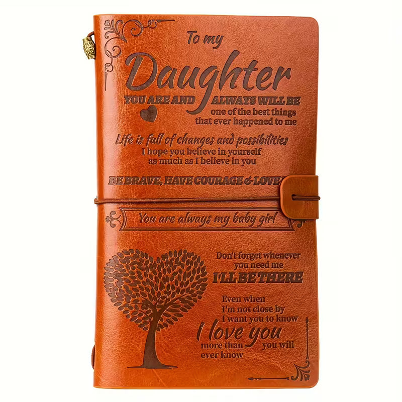 To My Daughter Leather Journal – A Meaningful Gift from Mom & Dad