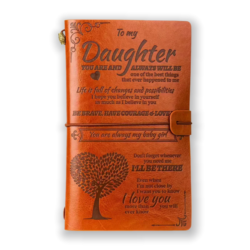 To My Daughter Leather Journal – A Meaningful Gift from Mom & Dad