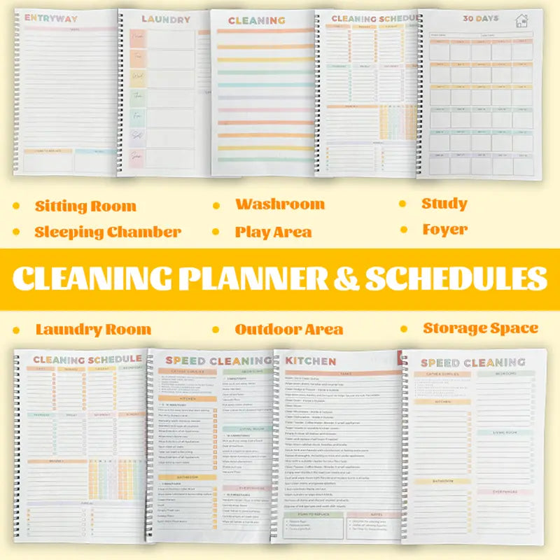 ADHD Cleaning Planner | A4 Daily Schedule & Checklist Notebook