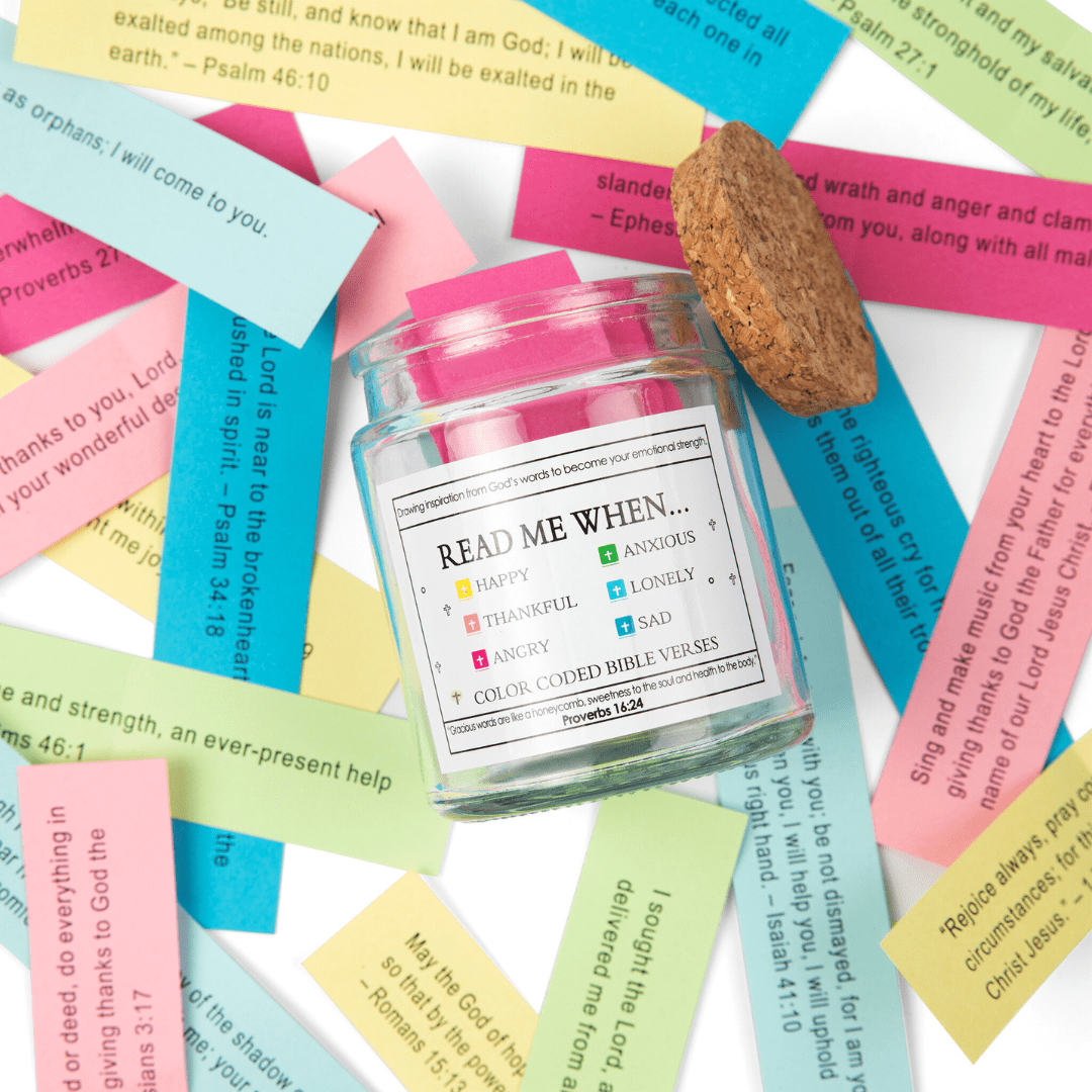 Handmade 90 Day Bible Verses Jar