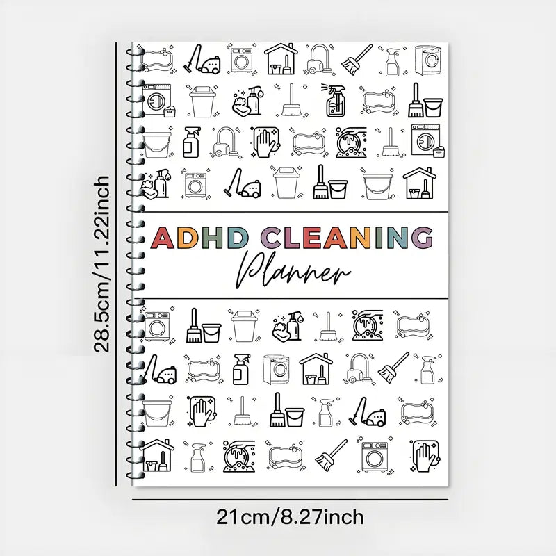 ADHD Cleaning Planner | A4 Daily Schedule & Checklist Notebook