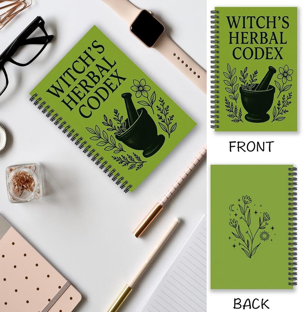 Spiral Binding Grimoire Witch's Herbal Codex