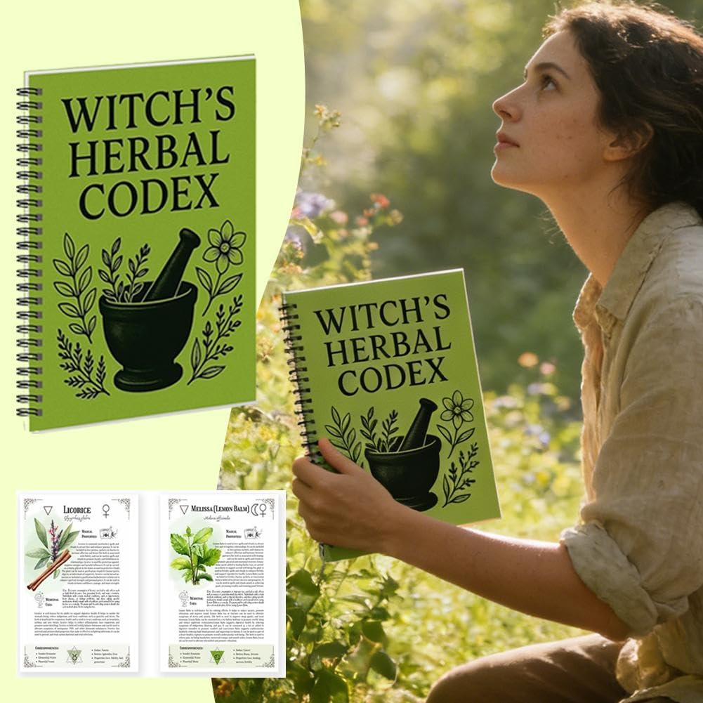 Spiral Binding Grimoire Witch's Herbal Codex