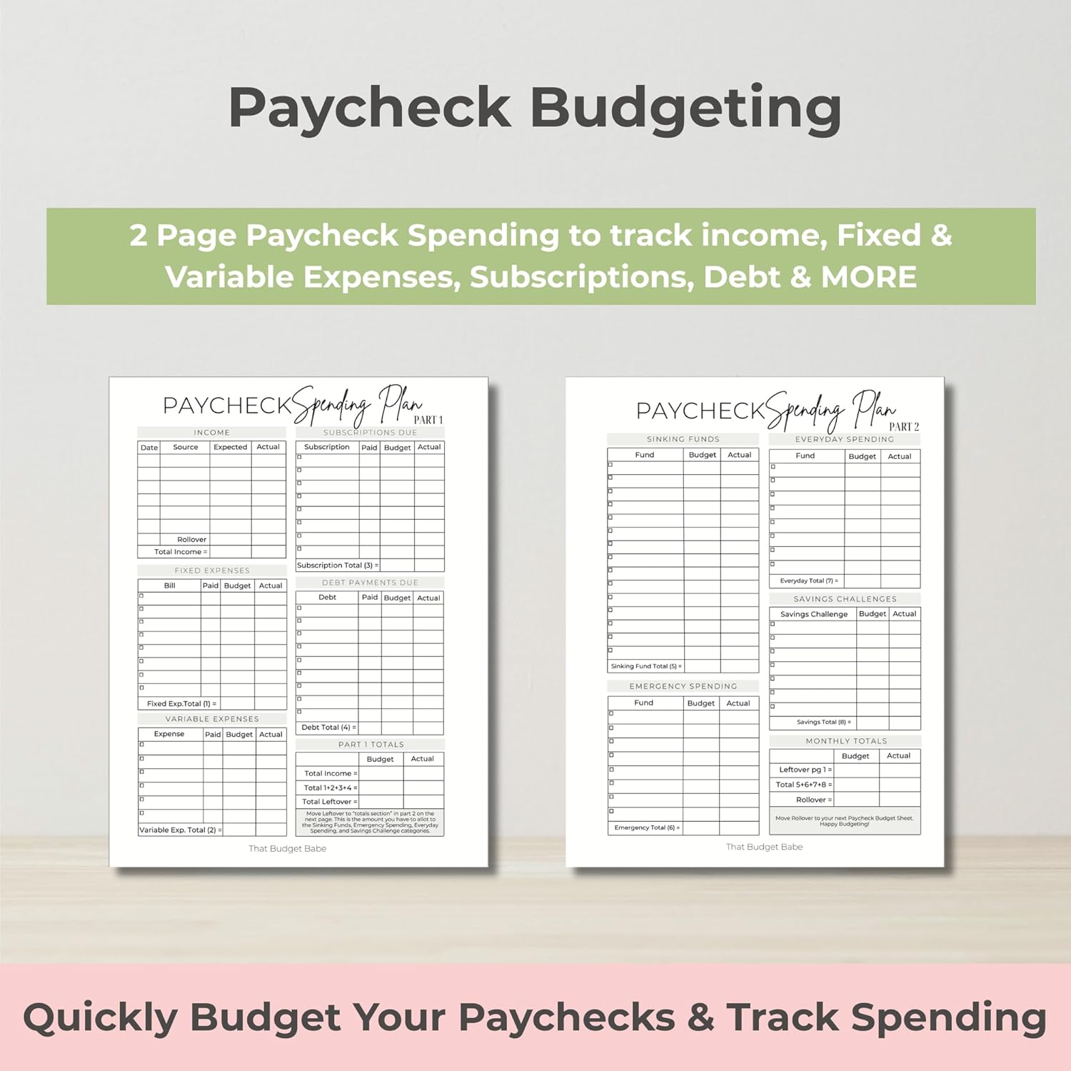 The #1 That Budget Babe Budget Planner 12 Month
