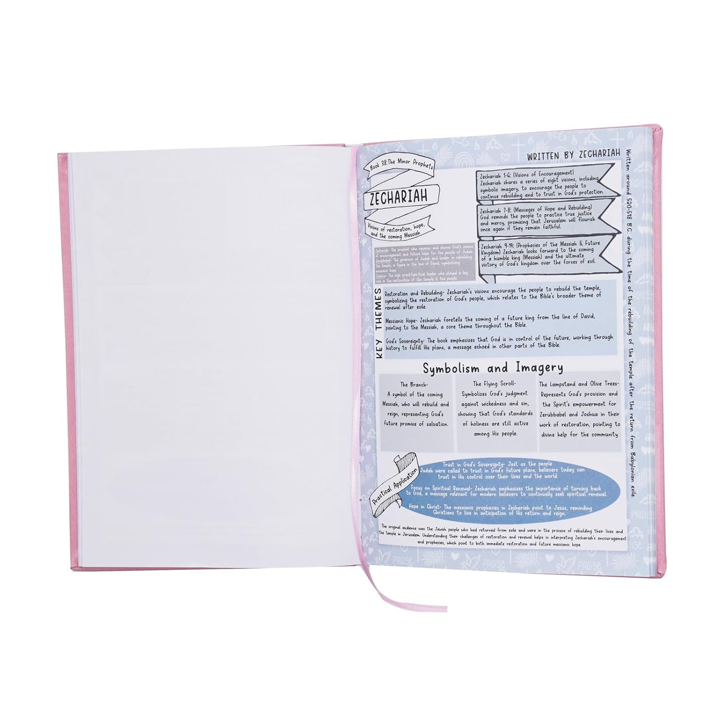 66-Page Bible Study Guide & Devotional Journal For Woman - Pink