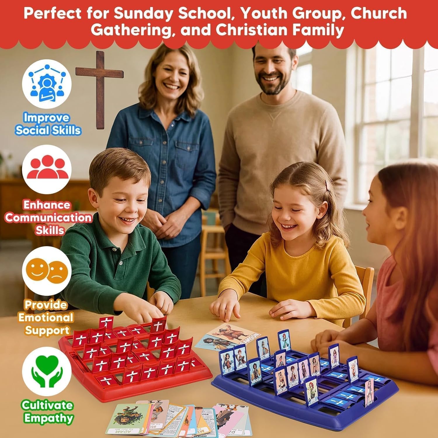 Bible Guess Who Am I? - 24 Holy Bible Character Card Game