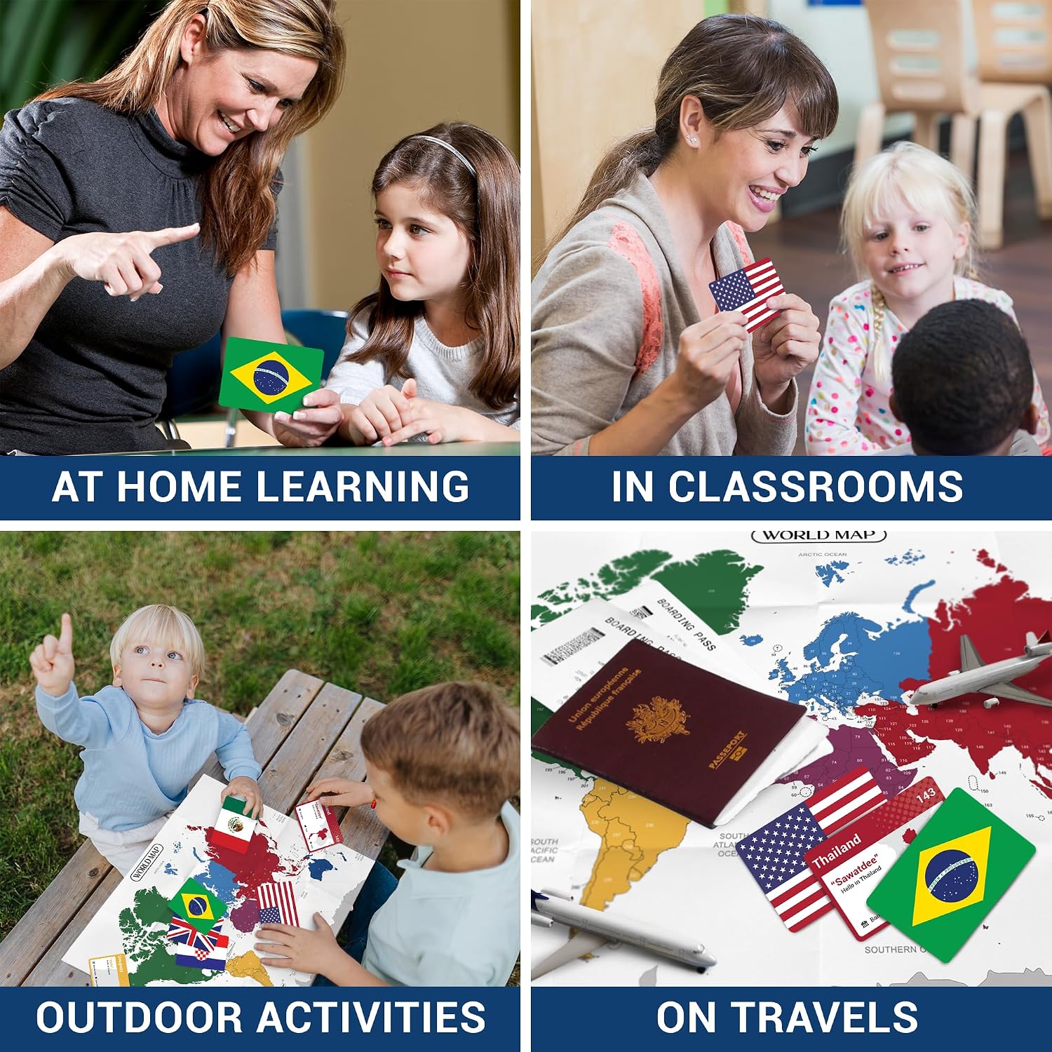 World Flags Flashcards, 245+ Country & Map Geography Game