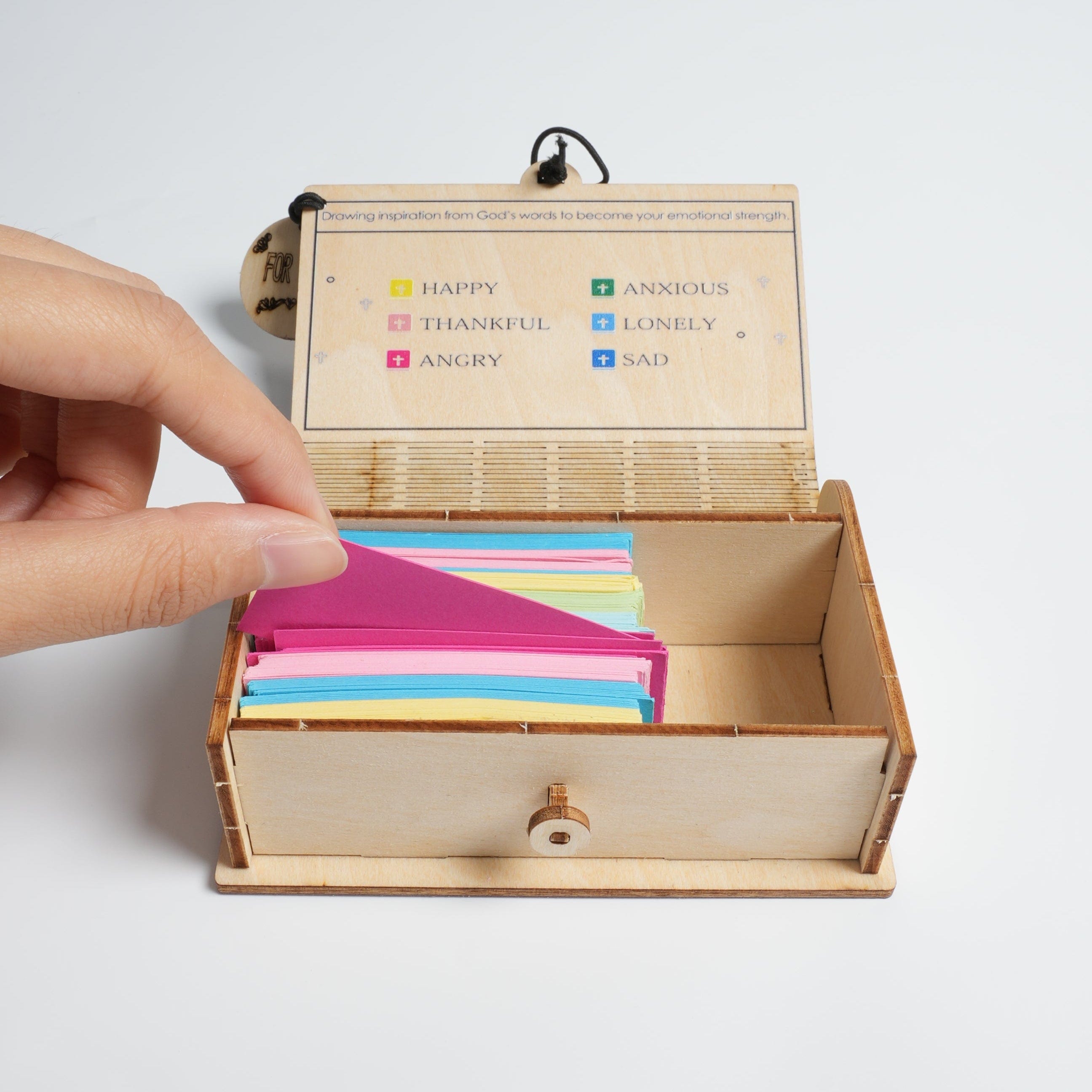 Handmade Wooden Box 90 Day Bible Verses
