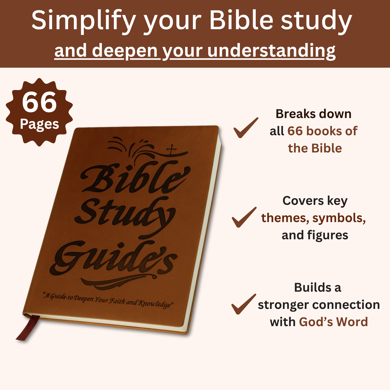 66-Page Bible Study Guide & Devotional Journal