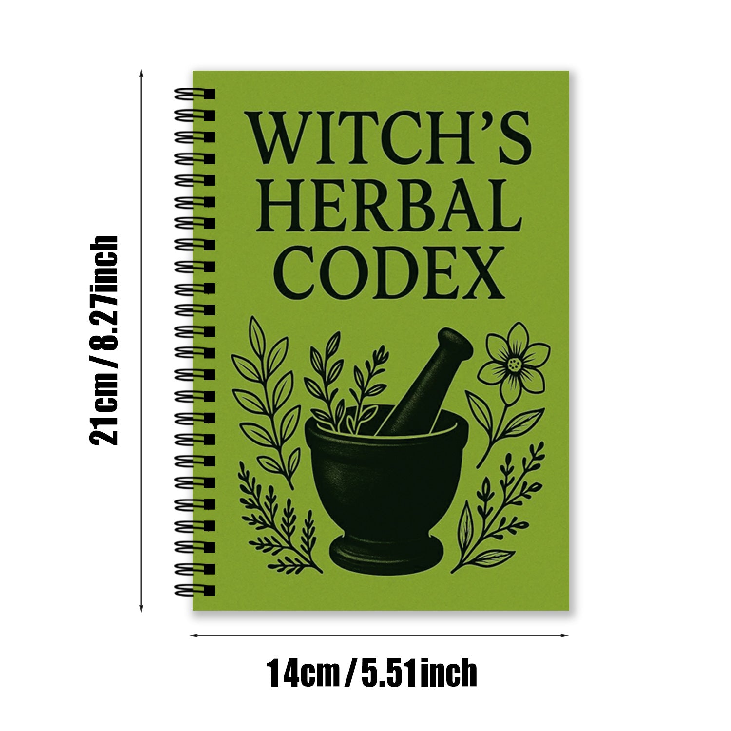 Spiral Binding Grimoire Witch's Herbal Codex