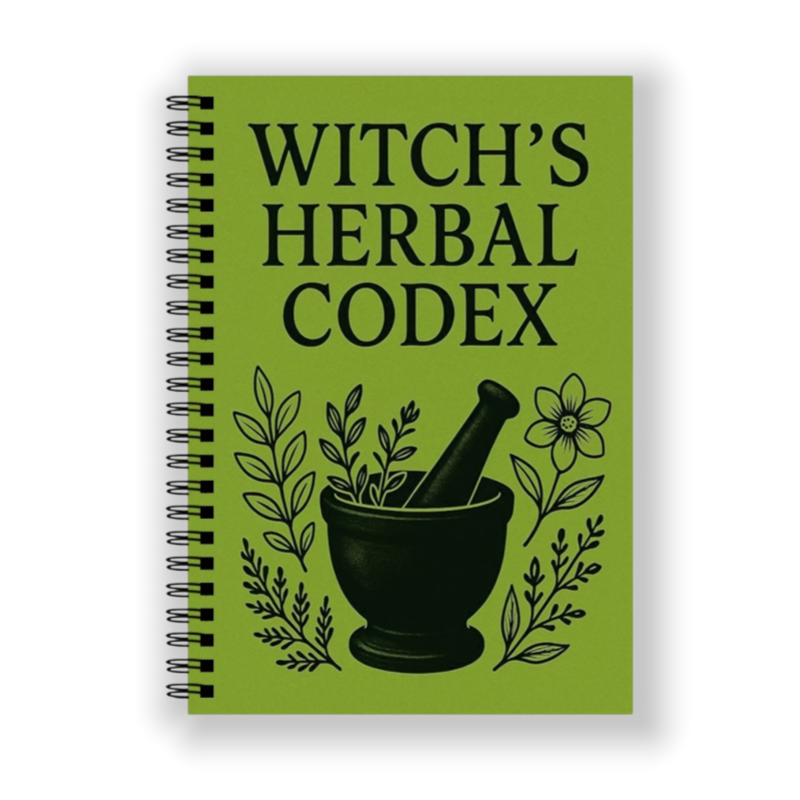 Spiral Binding Grimoire Witch's Herbal Codex