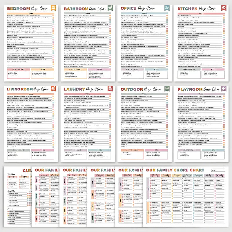 ADHD Cleaning Planner | A4 Daily Schedule & Checklist Notebook