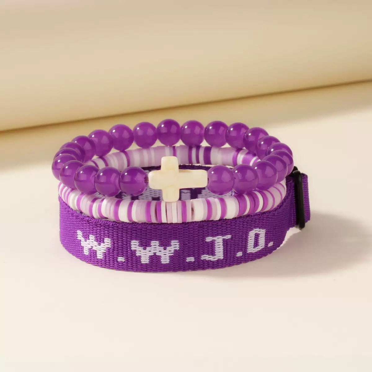 Woven Bracelet & Crystal Bracelet Set