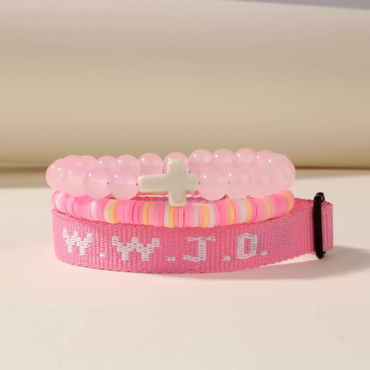 Woven Bracelet & Crystal Bracelet Set