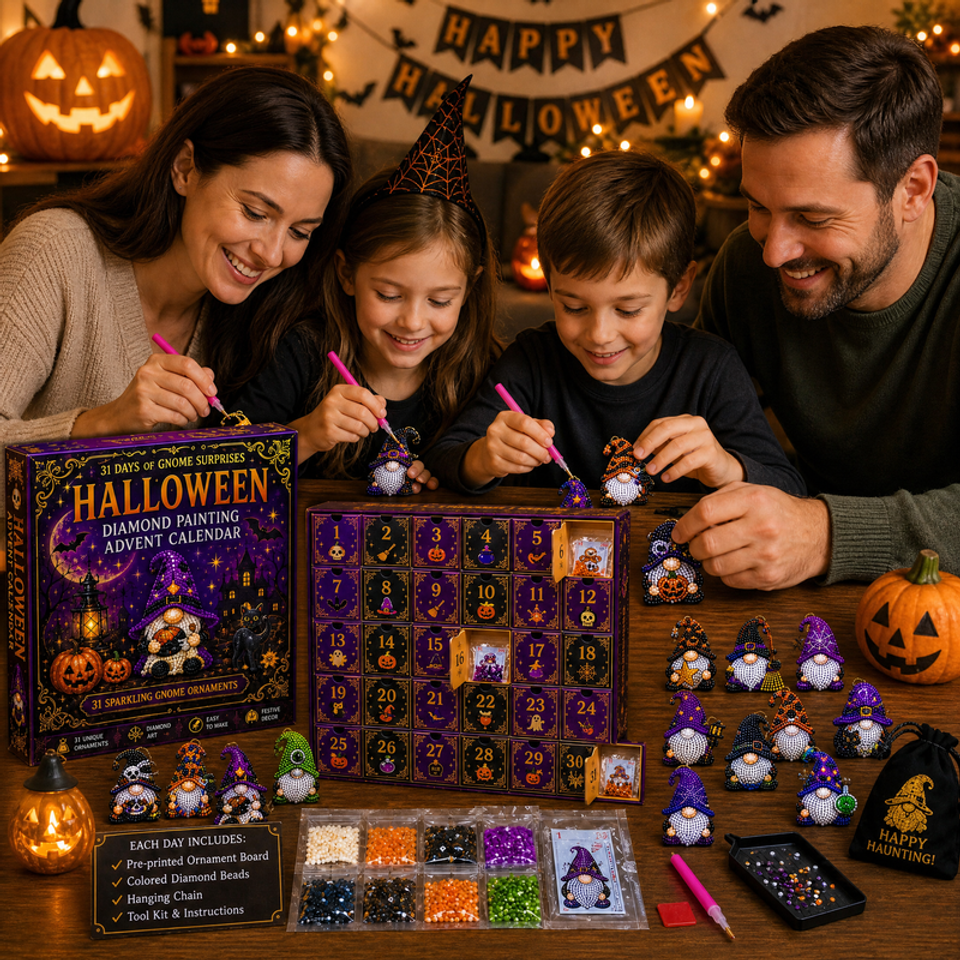 31 Days of Gnome Surprises Halloween Diamond Painting Advent Calendar
