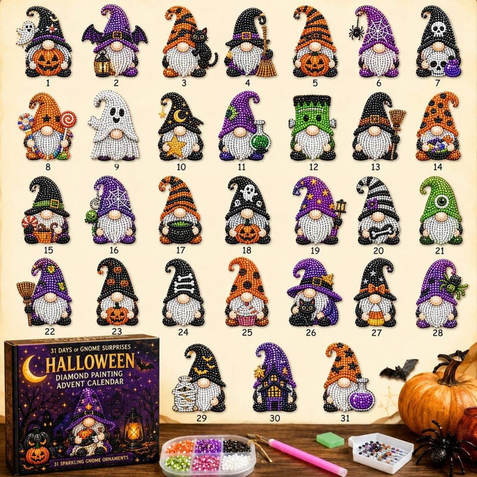 31 Days of Gnome Surprises Halloween Diamond Painting Advent Calendar