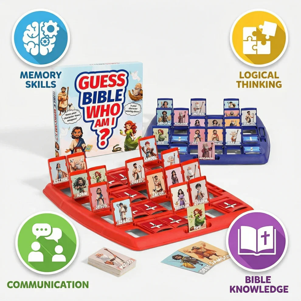Bible Guess Who Am I? - 24 Holy Bible Character Card Game