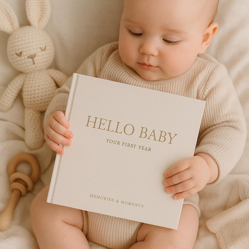 Hello Baby Your First Year - Baby Keepsake Journal