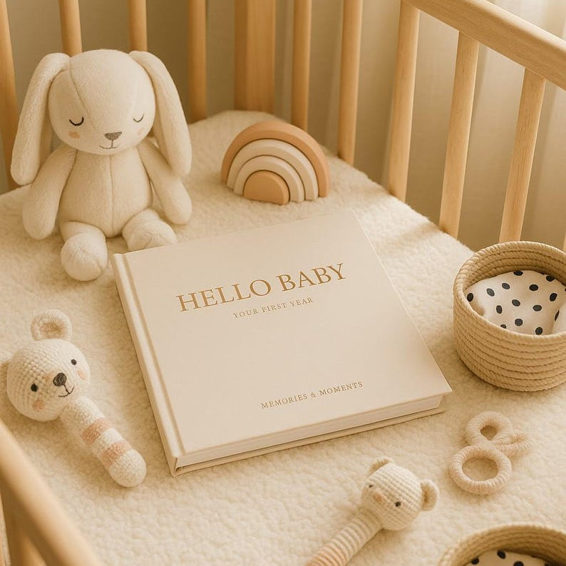 Hello Baby Your First Year - Baby Keepsake Journal