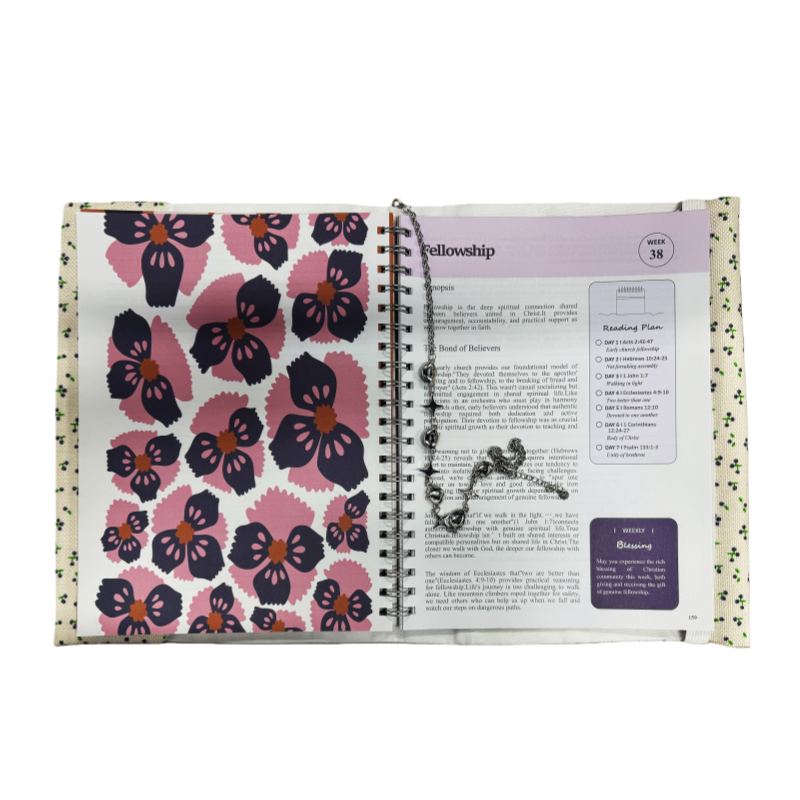 Soft Cloth Floral Book Cover for Paperback A4 Size