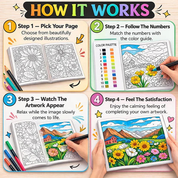 Color by Number for Adults: 75 Beautiful Pictures  - 2026 Update