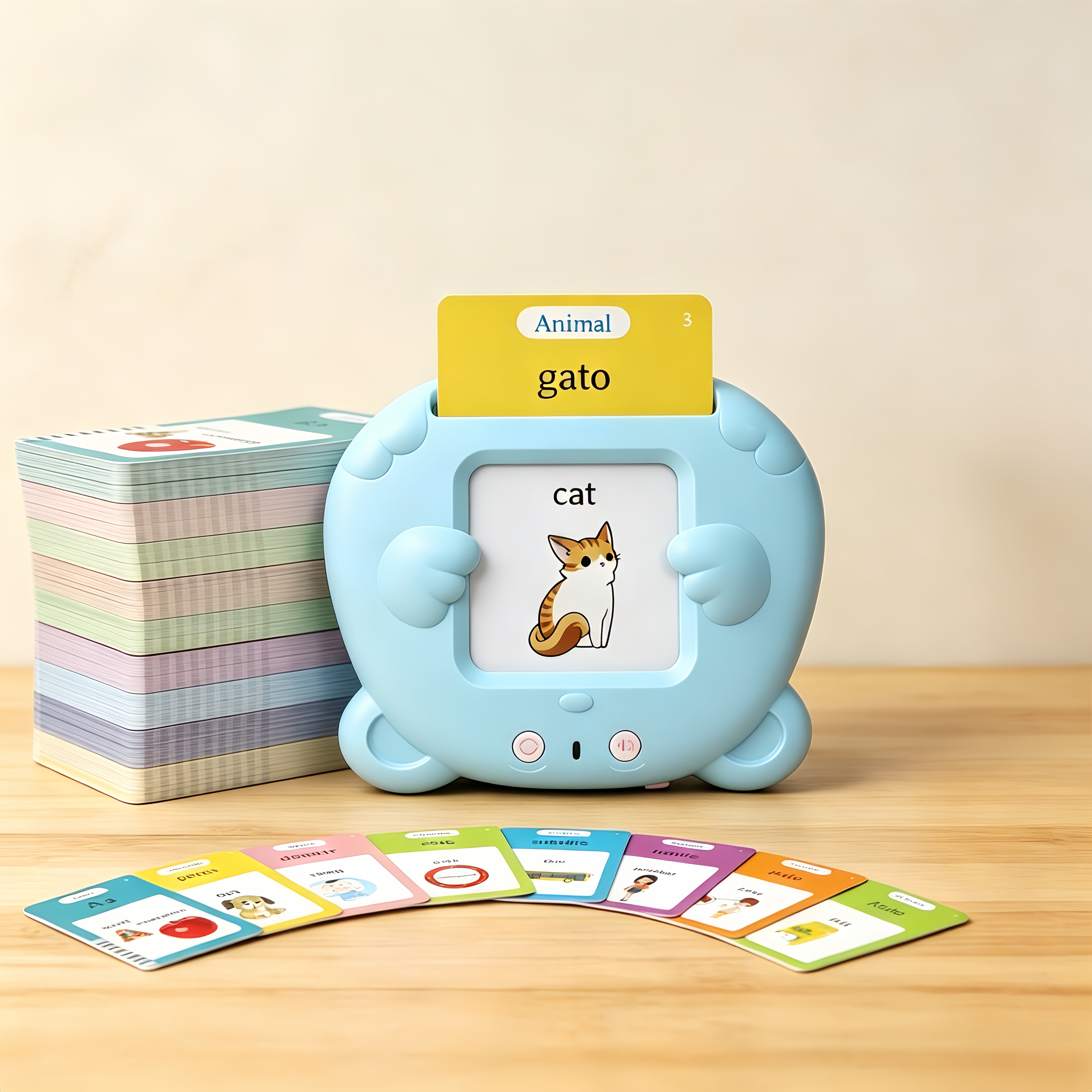 Bilingual Multi-Language Talking Flash Cards: 224 Sight Words Montessori Toy for Toddlers