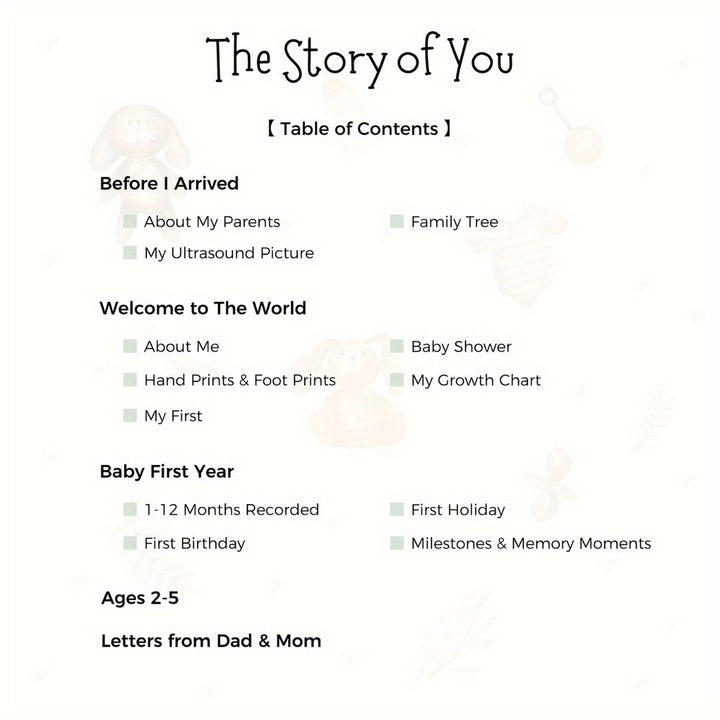 Hello Baby Your First Year - Baby Keepsake Journal
